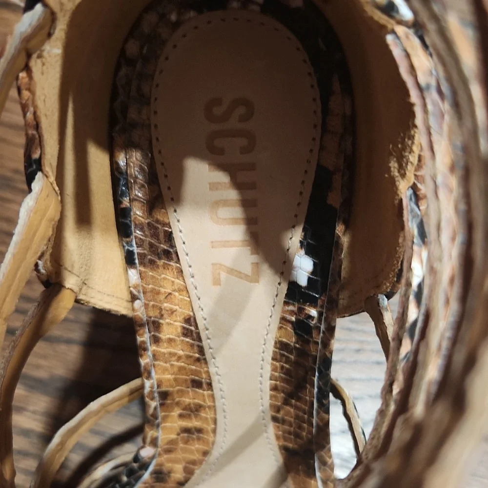 Schutz caged heeled sandal size 6.5 - Picture 4 of 5